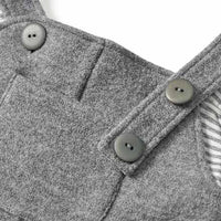 Latzhose aus Wollwalk mit Mitwachsfunktion, grau, Gr. 86/92, 1 St