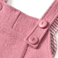 Latzhose aus Wollwalk mit Mitwachsfunktion, rosa, Gr. 86/92, 1 St