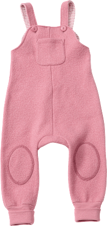 Latzhose aus Wollwalk mit Mitwachsfunktion, rosa, Gr. 86/92, 1 St