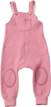 Latzhose aus Wollwalk mit Mitwachsfunktion, rosa, Gr. 86/92, 1 St