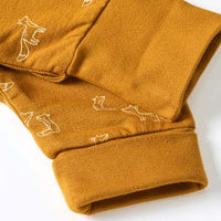 Latzhose mit Fuchs-Muster, braun, Gr. 62, 1 St
