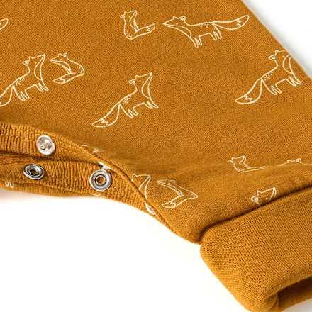 Latzhose mit Fuchs-Muster, braun, Gr. 68, 1 St