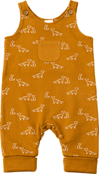 Latzhose mit Fuchs-Muster, braun, Gr. 68, 1 St