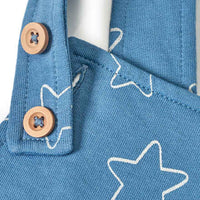 Latzhose mit Sternen, blau, Gr. 68, 1 St ALANA