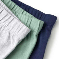 Leggings, grau melange+ blau + grün, Gr. 104, 3 St