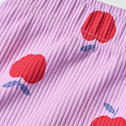 Leggings mit Apfel-Muster, lila, Gr. 128, 1 St