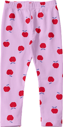 Leggings mit Apfel-Muster, lila, Gr. 128, 1 St