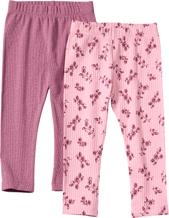 Leggings mit Blumen-Muster, lila, Gr. 116, 2 St