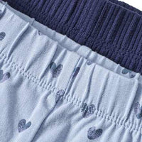 Leggings mit Herz-Muster & Struktur, blau, Gr. 140, 2 St