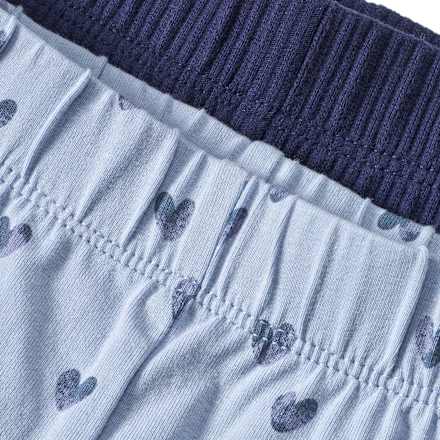 Leggings mit Herz-Muster & Struktur, blau, Gr. 140, 2 St