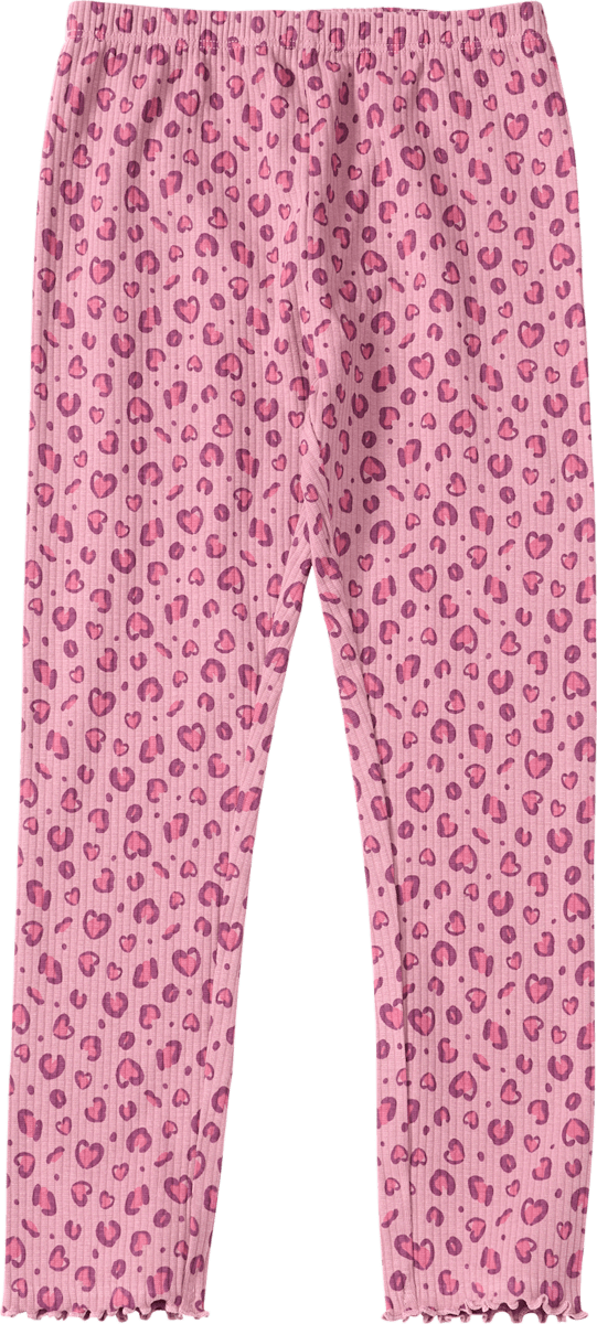ALANA Leggings mit Leo-Muster & Ripp-Struktur, lila, Gr. 116, 1 St