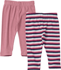 Leggings mit Ringel-Muster, rosa, Gr. 110, 2 St