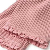 Leggings mit Ripp-Struktur & Spitzensaum, rosa, Gr. 116, 1 St