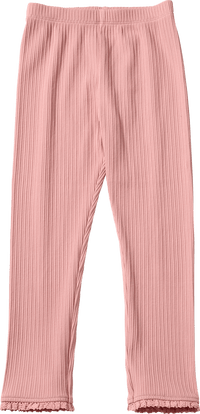 ALANA Leggings mit Ripp-Struktur & Spitzensaum, rosa, Gr. 128, 1 St