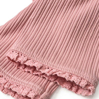 ALANA Leggings mit Ripp-Struktur & Spitzensaum, rosa, Gr. 128, 1 St