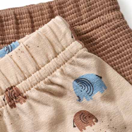 Leggings mit Waffel-Struktur + Elefanten-Muster, braun & blau, Gr. 62, 2 St ALANA