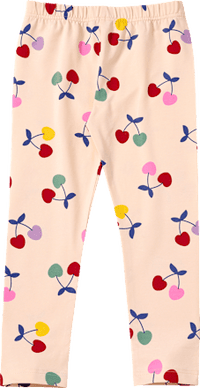 Leggings Pro Climate mit Kirschen-Muster, beige, Gr. 116, 1 St