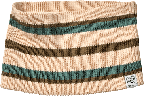 Loop Schal aus Strick, braun & beige & grün, 1 St