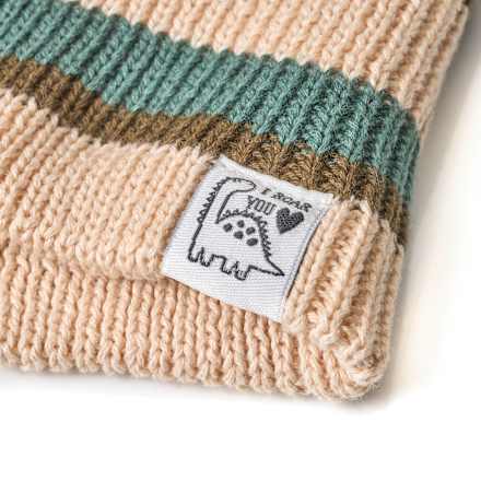 Loop Schal aus Strick, braun & beige & grün, 1 St