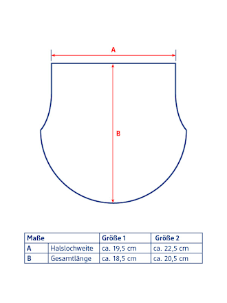 Lussensjaal van wol, blauw, maat 2, 1 stuk