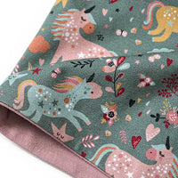 Lussjaal met eenhoornpatroon, kleurrijk, 1 stuk