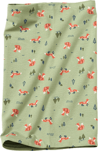 Lussjaal met vossenpatroon, groen, 1 stuk