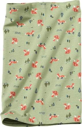 Lussjaal met vossenpatroon, groen, 1 stuk