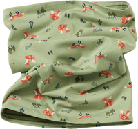 Lussjaal met vossenpatroon, groen, 1 stuk