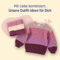 Loop Schal mit Ripp-Struktur, rosa & beige, 1 St