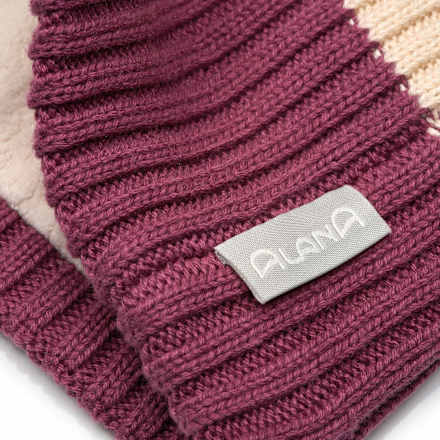 Loop Schal mit Ripp-Struktur, rosa & beige, 1 St
