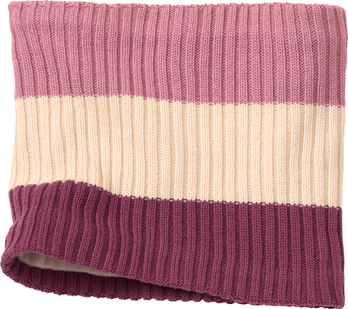 Loop Schal mit Ripp-Struktur, rosa & beige, 1 St