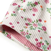 Loop Schal mit Ripp-Struktur & Blumen-Muster, weiß, 1 St