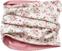 Loop Schal mit Ripp-Struktur & Blumen-Muster, weiß, 1 St