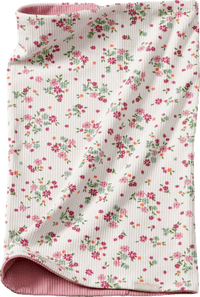 Loop Schal mit Ripp-Struktur & Blumen-Muster, weiß, 1 St