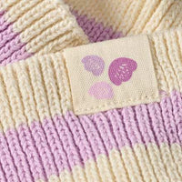 Loop Schal mit Streifen-Muster, lila, 1 St