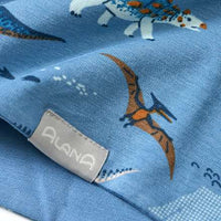 Lussensjaal Pro Climate met dinosaurussenpatroon, blauw, 1 stuk