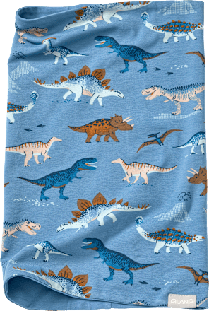 Lussensjaal Pro Climate met dinosaurussenpatroon, blauw, 1 stuk