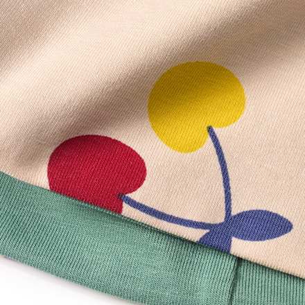 Loop Schal Pro Climate mit Kirschen-Muster, beige, 1 St