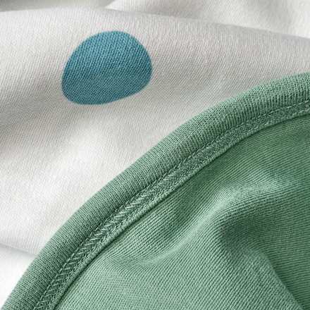 Mijlpaaldeken met cijfers van 1 t/m 12, groen, ca. 1 x 1 m, 1 stuk