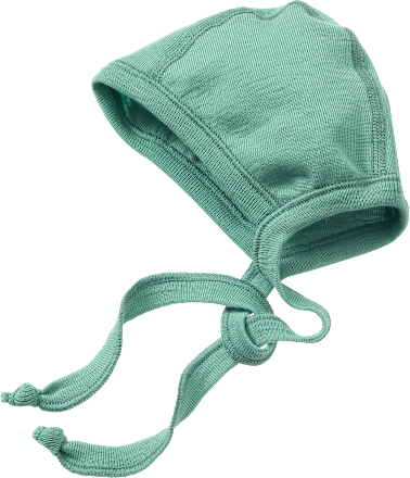Muts van biologische wol en zijde, groen, maat 38/39, 1 stuk