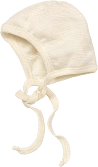 Muts van biologische wol en zijde, wit, maat 38/39, 1 stuk