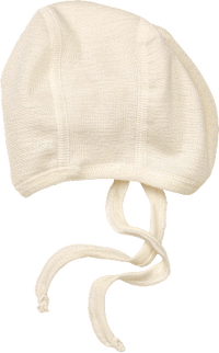 Mütze aus Bio-Wolle und Seide, weiß, Gr. 38/39, 1 St