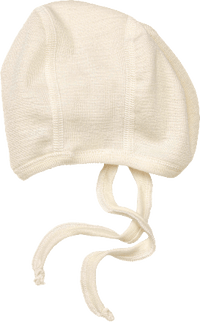Muts van biologische wol en zijde, wit, maat 38/39, 1 stuk