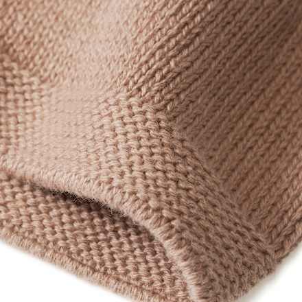 Gebreide muts, bruin, maat 40/41, 1 stuk