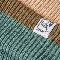 Mütze aus Strick mit Dino-Patch, beige, Gr. 54/55, 1 St