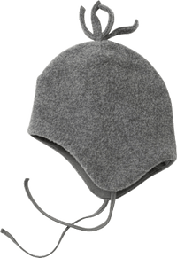Mütze aus Wolle, grau, Gr. 52/53, 1 St