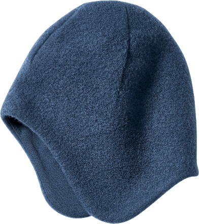 Mütze mit Bio-Wolle, blau, Gr. 52/53, 1 St