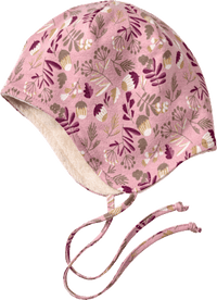 Mütze mit Blätter-Muster, rosa, Gr. 46/47, 1 St