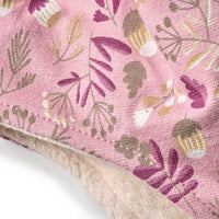 Mütze mit Blätter-Muster, rosa, Gr. 46/47, 1 St