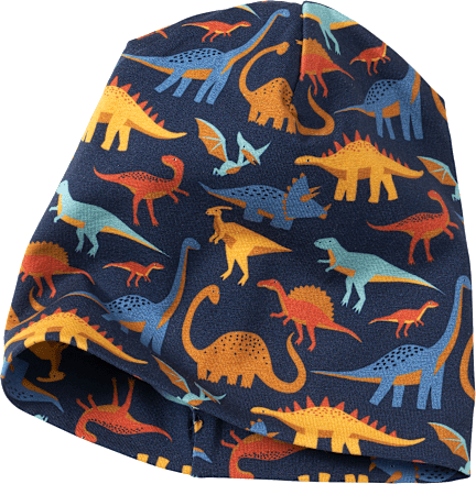 Mütze mit Dino-Muster, blau, Gr. 48/49, 1 St ALANA